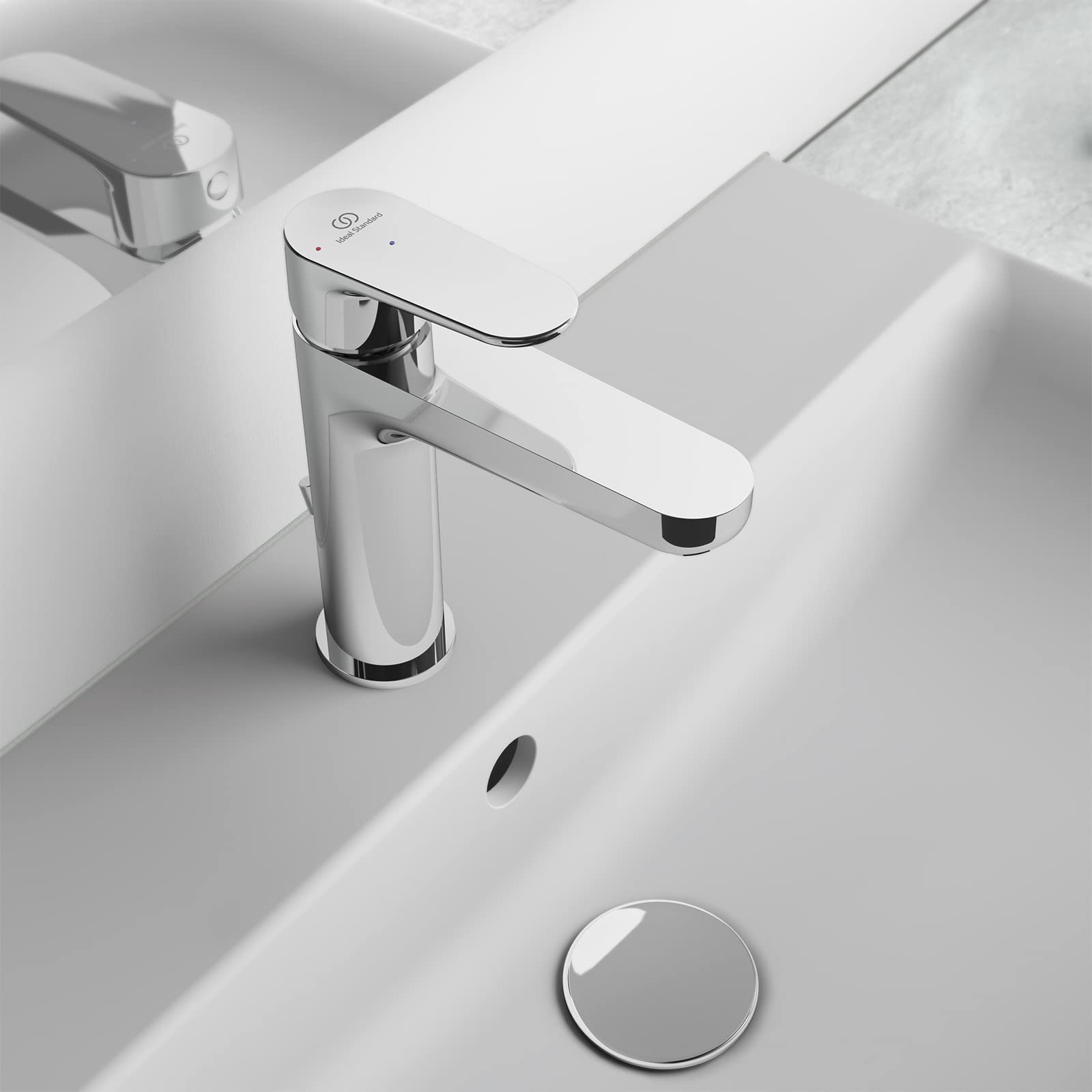 Ideal Standard - Cerafine O, Miscelatore monocomando per lavabo, Con sistema Bluestart, Cromato