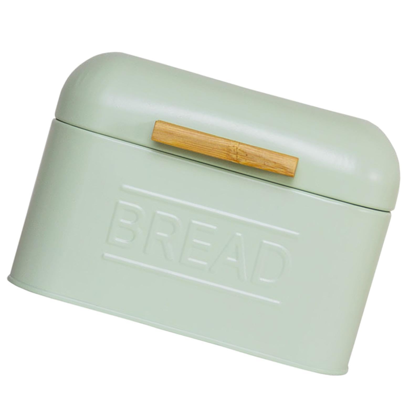 Twisaxc Light Green Durable Kitchen Iron Bread Box Offers Practical Bread Storage Bin For Everyday And Stylish Decor Easy To Open And Close Kitchen Iron Box Storage Container 20X20x14cm
