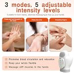 Masseuse à main sans fil, 2026 Massaire à main mis à jour avec chaleur et compression, 3 Modes 4 Températures et niveaux 5 Intensités,15 Min Timer, le meilleur cadeau gagne