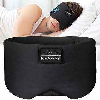 LC-dolida Sleep Mask with 5.4 Bluetooth Headphones, Silk Sleep Headphones, Total Bluetooth Eye Mask for Sleeping, Sleep So... Price In India