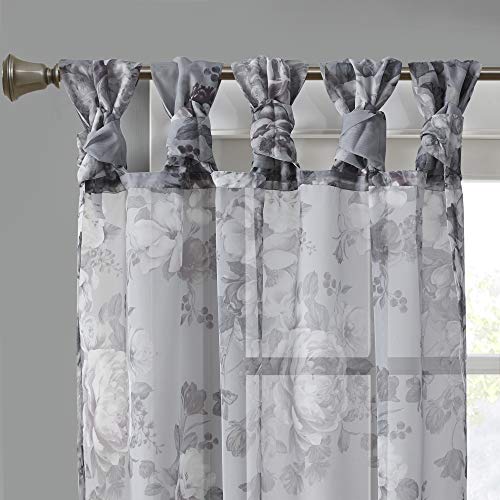 Madison Park Simone Floral Sheer Voile Curtain #TOP22