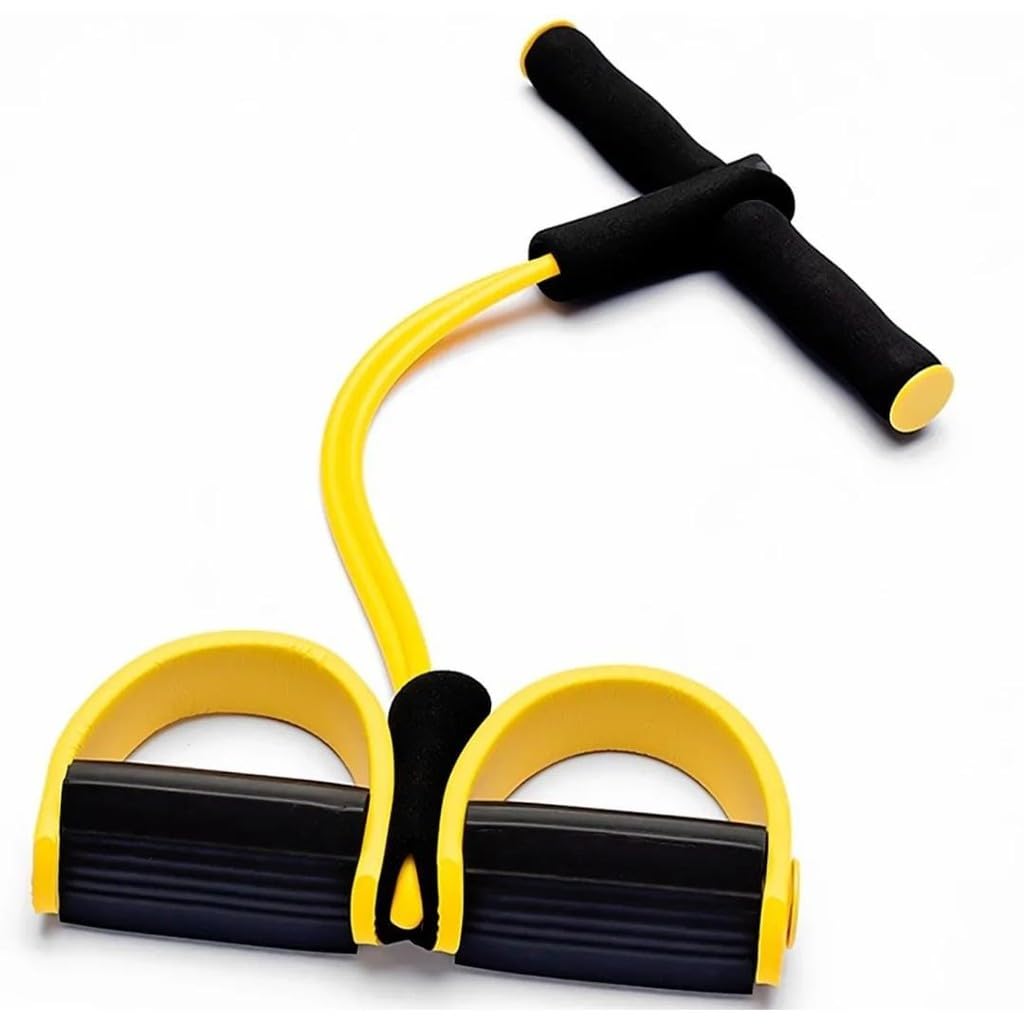 Extensor Elástico Resistente para Ginástica com Pegadores Espumados Treino em Casa