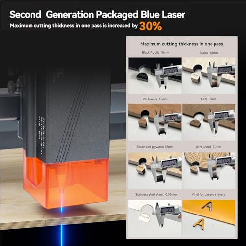 CIADAZ Gravador a laser E24 Pro 24W Estrutura integrada Tecnologia de acoplamento de ponto comprimid