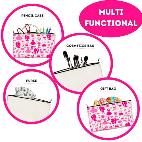 20 PCS Makeup Bag, Pink Party Favors, Pink Goodie Party Bags, Pink Girl Princess Party Supplies, Pink Party Decorations Gift Bag, Birthday Party Favors, Party Bags - B13