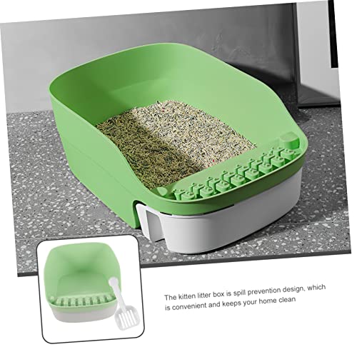 VANZACK 1 Conjunto caixa areia para gatos penico portátil banheiro para animais estimação fornecimen