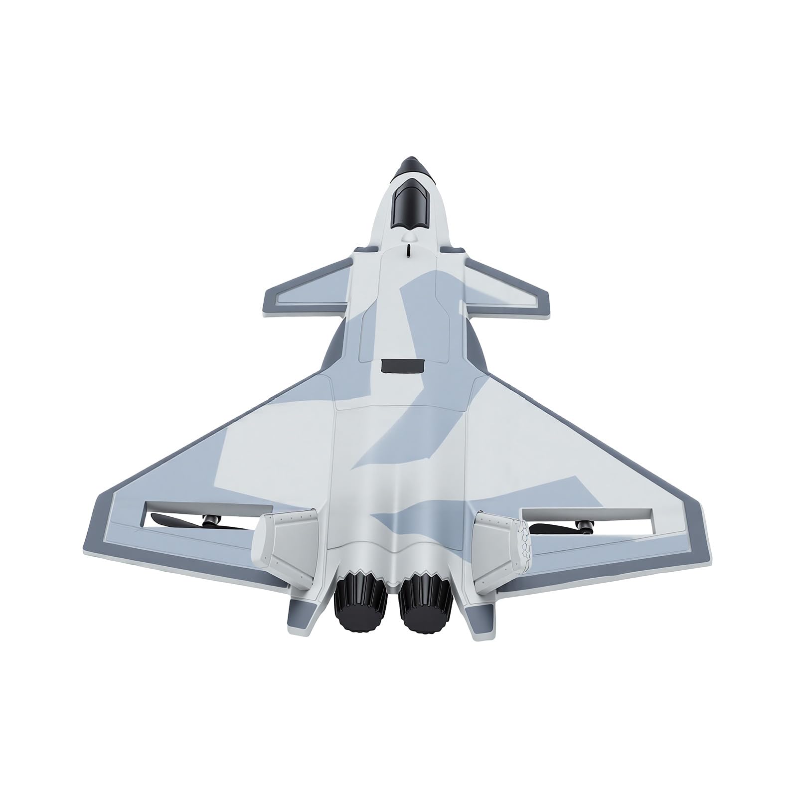 Avión RC Avión RC Controlado por Radio 2.4G 2 Canales EPP J20 Fighter Jet Toy Gyro de 3 Ejes Propulsión Trasera Doble con Baterías para Principiantes