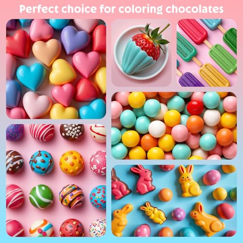 Fettlösliche Lebensmittelfarbe 7 Farben X 12ml, Waysroma Hochkonzentriert Lebensmittelfarbe Ölbasis für Schokolade Food Coloring für Tortendeko, Cupcake, Backen, Zuckerguss, Fondant