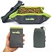 Collapsible Canvas Dog Bowl, Portable for Easy Travel, Foldable and Pocket Size for Running, Walking, Hiking, and Camping, Waterproof Lining holds Food and Water and Includes Reflective Trim