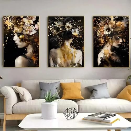 Peinture aquarelle abstraite de femme pour décorer votre salon