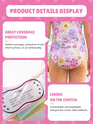 Image of Angel season Girls Swimsuits Kids Bathing Suit One Piece Swimwear with UPF 50+ Cute