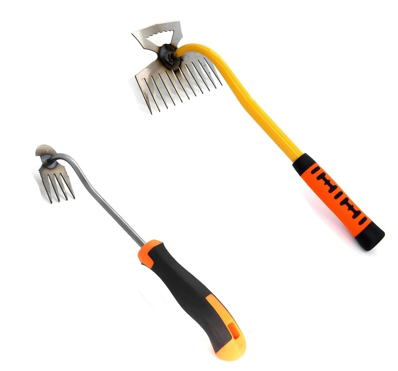 TISSAC New Weeding Artifact Uprooting Weeding Pulling Tool, Portable Manganese Steel Forged Weed Puller 4 Teeth Dual Purpose Weeder, Weed Puller and Remover Hand Tool for Yard and Garden (Color : 1)