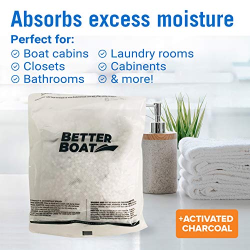 Image of 4 Pack Moisture Absorber Refill Bags, Unscented and Fragrance-Free Pellet Packs, Dehumidifier Refills for Buckets, Ideal for Eliminating Odors and Damp Air in Basement, Closet, Home, RV, and Boating