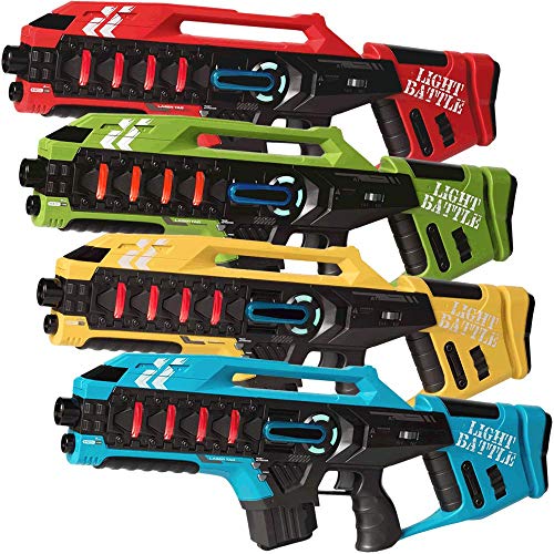Light Battle Anti-Cheat Lasertag Set - 4 Mega Blaster Lasergewehre (Grun, gelb, rot, blau) - LBAPG1021248