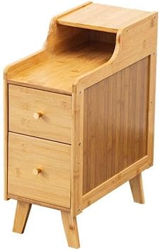 Night Table, Side Table, Bedside Table, With Drawers, Space Saving, Slim, Compact, Simple, Stylish, Nordic Bamboo, Bedside, Living Room, Phone Stand, Side Chest, Sofa Side, Storage Around the