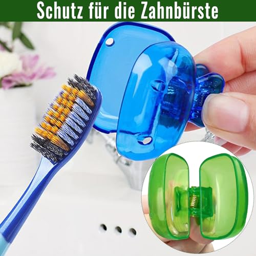 Rietegio 10 Stück Zahnbürste mit Abdeckungen in 10 Farben für Schutz und Tragbarkeit - manuelle & elektrische Zahnbürsten, Reiseetui für Zuhause, Büro, Hotel und Outdoor