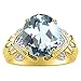 Imagen de Mujer aguamarina & Diamante Anillo Chapado En Oro Blanco De Plata De Ley