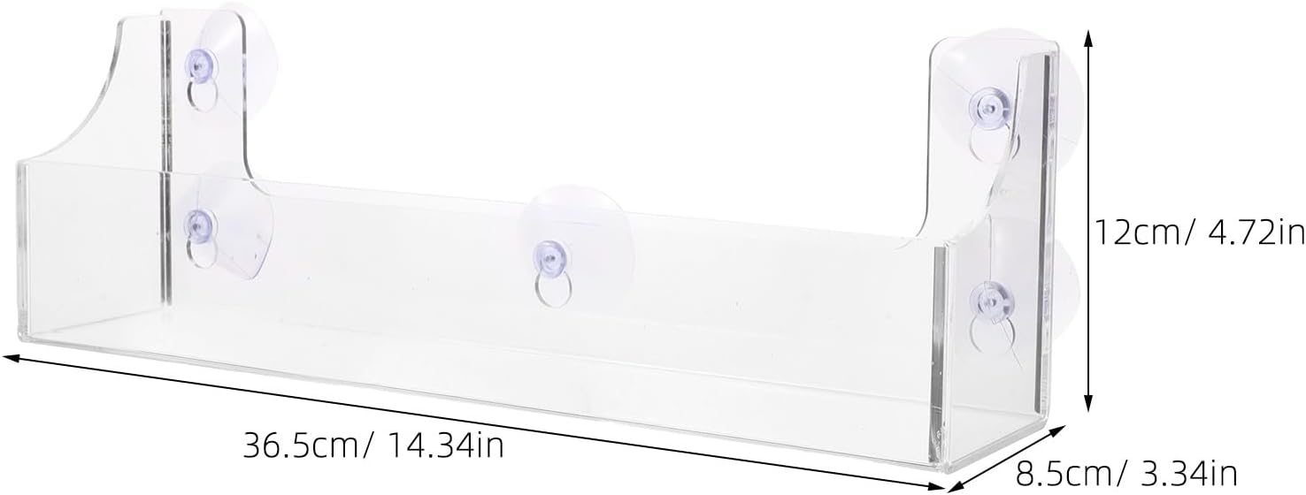 PRETYZOOM Suction Cup Refrigerator Rack Organizer Acrylic Wall Mounted Storage Shelf for Drinks Convenient Beverage Holder for Store Fridges and Home Use