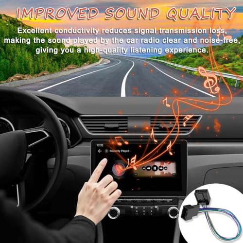 MKBKLLJY Złącze męsko-żeńskie subwoofera wzmacniacz samochodowy Adapter T do Camry/Corolla / RAV4/Tacoma / 4Runner / Tundra/Sienna/Avalon/Prius/Highlander
