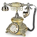Sangyn Vintage Rotary Dial Telephone Antique Phone Retro Landline Phones Old Fashioned Telephone for Home Office Cafe Bar Hotel Decor