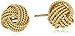 Sterling Silver Gold-Plated Twisted Love Knot Stud Earrings
