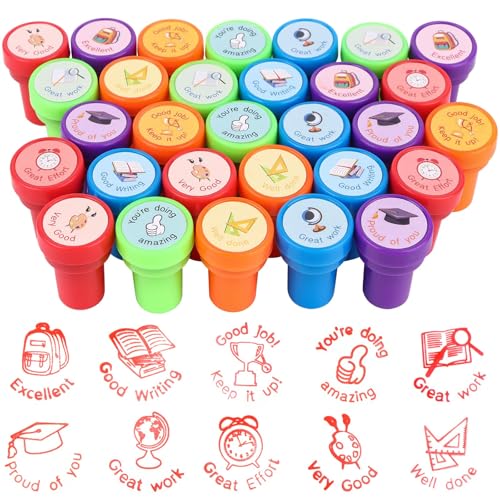 30 Pcs Teacher Stamps for School Self Inking...