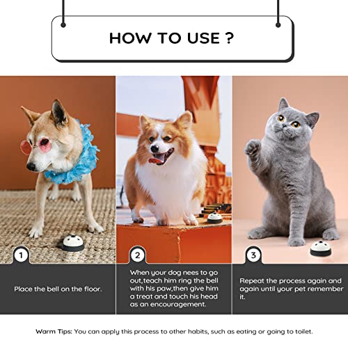 VIMOV Pet Training Bells, Set of 2 Dog Bells for Potty Training, Desk Bell for Dogs, White - Image 6