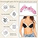 Boyiee 6 Pcs Cotton Bra Liners for Sweat Rash Soft Bra Liners for Under Breasts Sweat Absorber Pads for Women(Medium)