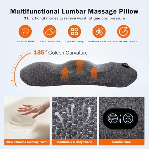 Cordless 3-in-1 Triple Fusion Back Massager with Heat, Vibration, Stretch