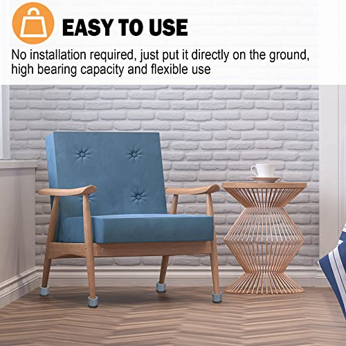Set Of 16 Round Bed Risers Heavy Duty Furniture Risers Lifts Height 1.57 Inch 2.36 Inch Adjustable Desk Risers For Desk Legs Bed Lifts Risers Table Risers For Chair Sofa Mattress Couch Leg (Gray) #TOP5