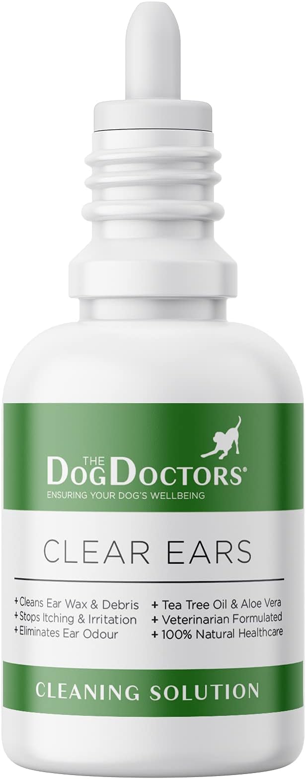 Clear Ear cleaning Drops - Stops itching, scratching, head shaking, Discharge & Smell Whilst Helping Supports Ear Health and Cleanliness.