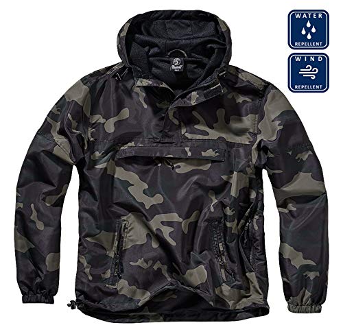 Brandit Été Coupe-Vent, Veste Imperméable, Anorak, Veste de Sport, Taille S À 5XL - Sombre Camouflage, XL - Image 3