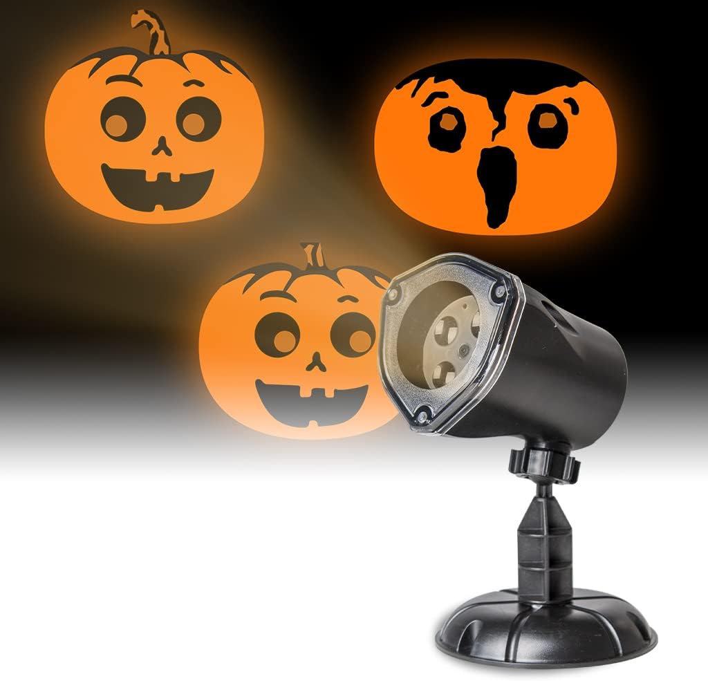 PEIDUO Halloween LED Projector Pumpkin Animated Projectors Lights Waterproof Outdoor Landscape Decorative Lighting for Patio, Garden, Halloween Wedding Party