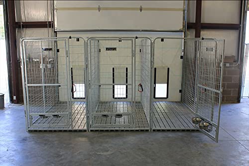 K9 Kennels Dog Vertical Sliding Guillotine Dog Door & Weather Resistant Flap