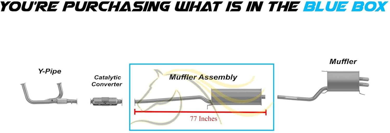 Exhaust Center Muffler Compatible for 2003-2004 Honda Pilot 3.5L | Stainless Steel | Northeastern Exhaust | Free Gaskets and Clamp Included | Direct-Fit Replacement