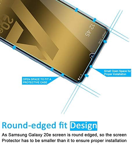 NEW'C [3 Pack Designed for Samsung Galaxy A20e Screen Protector Tempered Glass, Case Friendly Anti Scratch Bubble Free Ultra Resistant