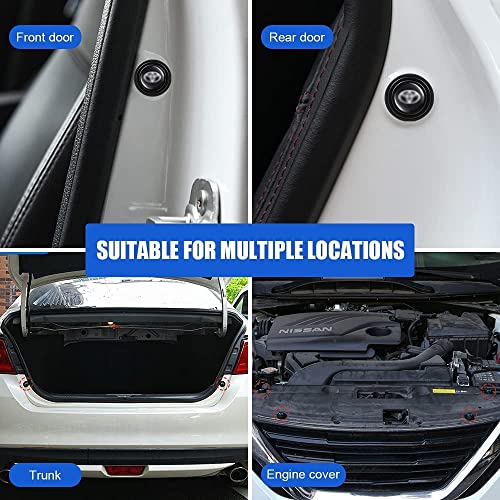 Image of BRAINLE Car Door Shock Absorber Pads Rubber Hood Pad Sound Proof Sticker 8PCS(Compatible for Toy-OTA Urban Cruiser Hyryder, Fortuner, Glanza,Innova Crysta, Vellfire, Camry, Hilux)(8 Pcs)