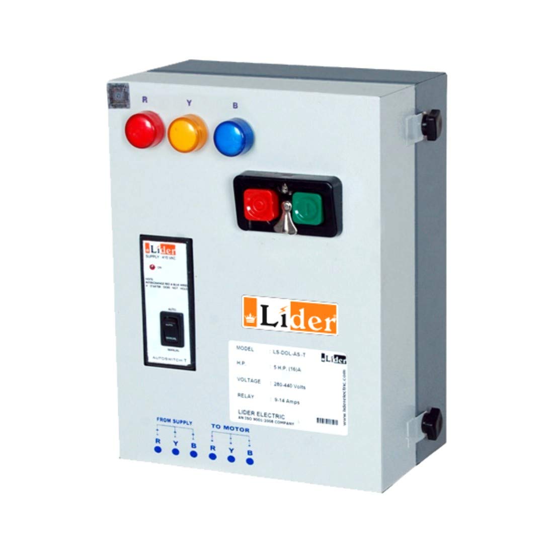 LIDER [5 HP][ Three Phase Submersible Pump Starter] [LSDOL ASWT 5HP][415V] Amazon.in Garden