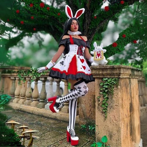 Leg Avenue Pretty Playing Card Queen of Hearts Costume with Neck Piece - Image 6