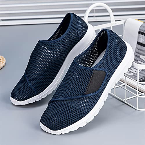 Image of LEADER SHOW Men's Casual Comfort Walking Shoes Ultralight Flats Non-Slip Hook & Loop Fashion Sneakers