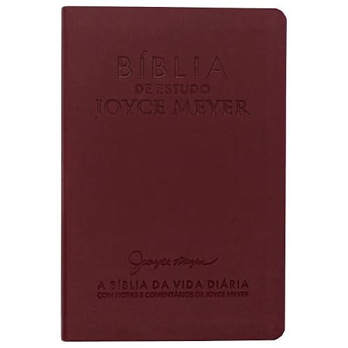 Bíblia de Estudo Joyce Meyer | Nvi | Luxo | Capa Pu | Bordô