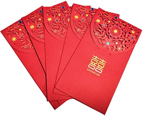 OneWayTech 10 Pcs Red Envelopes - Lucky Money Pockets Hong Bao For Celebrations