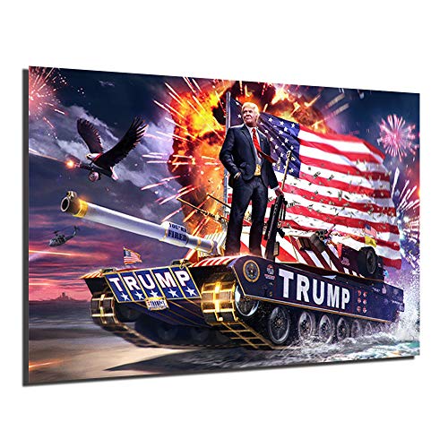 Donalds Trumps Painting Chariot Attacks Syria Posters And Prints Decorative Wall Art Pictures