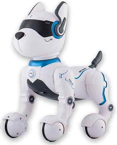 Robot de control remoto para perros con función táctil y control de voz robots de perro RC juguetes para niños de 3 4 5 6 7 8 9 10 años en adelante