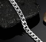 Daisy Philip 4mm CURB Mens Necklace Silver Chain Cuban - Stainless Steel Jewellery - Neck Link Chains for Men Man Women Boys Kids - 18" 20" 22" 24" 26" (18) - Image 6