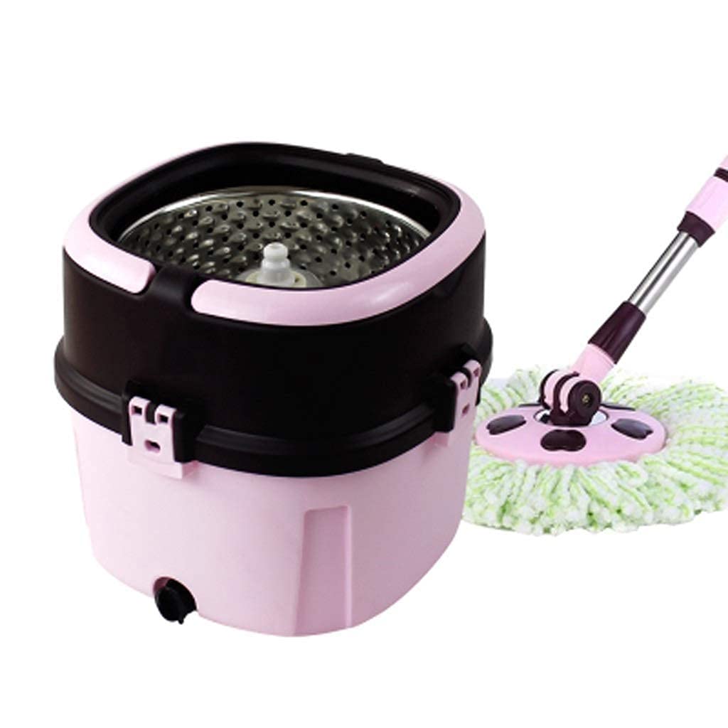 mop， Mop - Hand wash Free Pressure Automatic Dehydration Basket Single-Pass Bucket