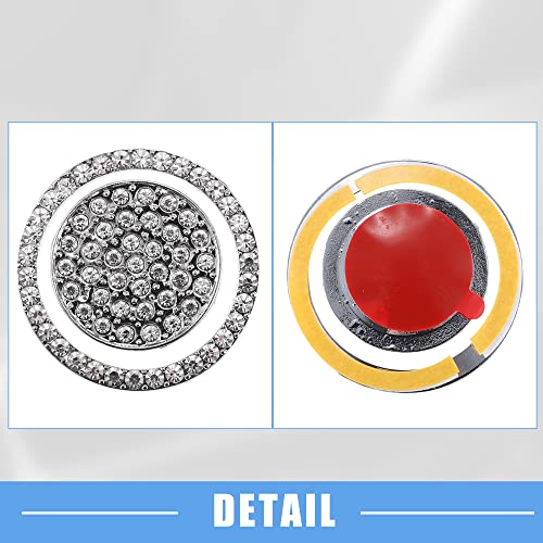 Image of Engine Start Stop Ignition Button Overlay Cover Decal Interior Trim Sticker for Range Rover Velar Evoque Sport Discovery 2013-up Aluminum Alloy Silver Tone