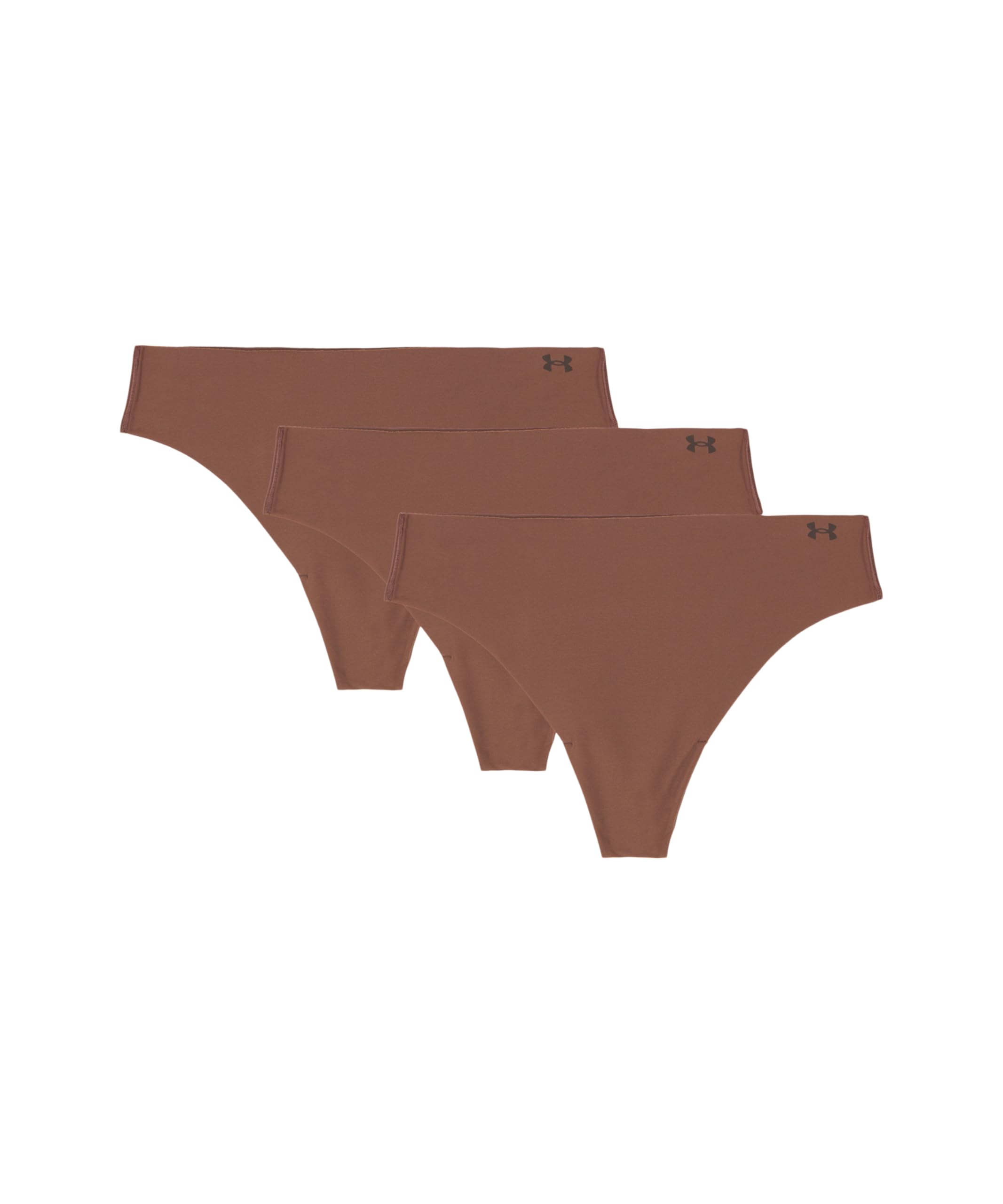 Under Armour Women's Underwear Pure Stretch No Show Thong Pant, 3 Pack Solid-image