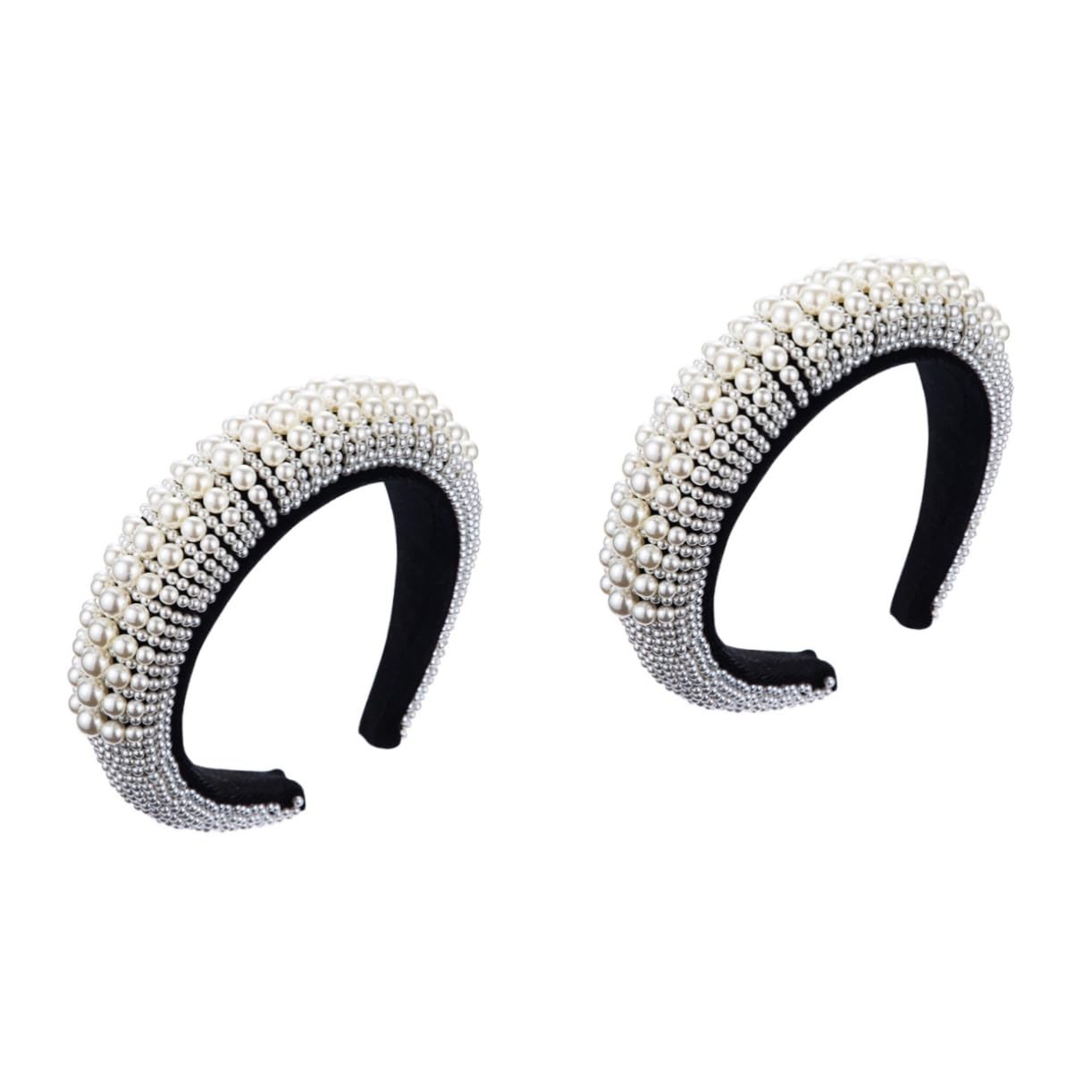 FOMIYES 2piezas Diadema De Perlas Artificiales Diseño y Elegante Para y Ocasiones Especiales Accesorio De Moda Para Mujeres