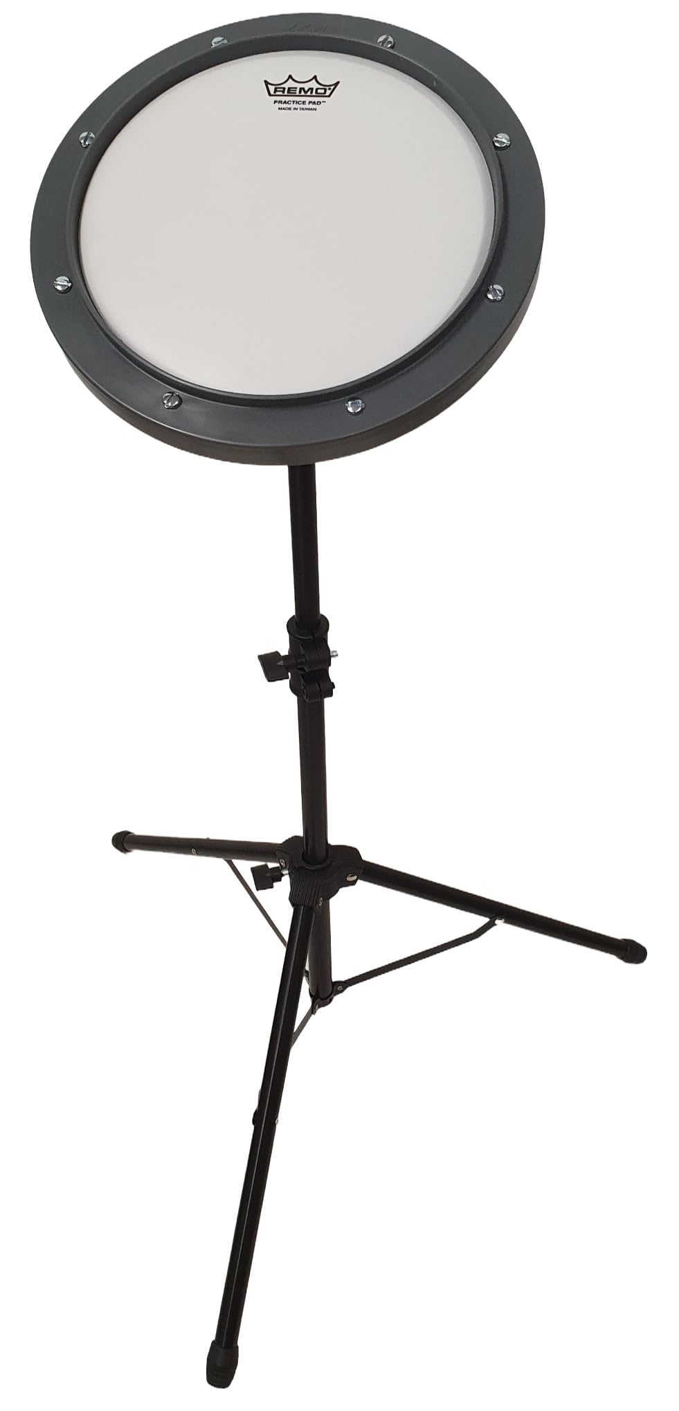 Rockstar - Pad Practicas 8" Remo RT-0008-00 con Soporte Negro. Caja Almohadilla Sorda Aprendizaje Silenciosa- Rockmusic