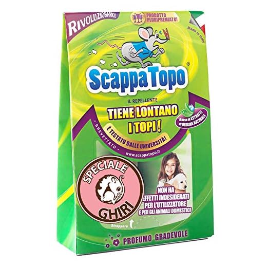 ScappaTopo Ghiri Repellente Naturale Contro i Ghiri – Ti Libera dai ghiri Senza veleni - L’Unico! 4 Pezzi.